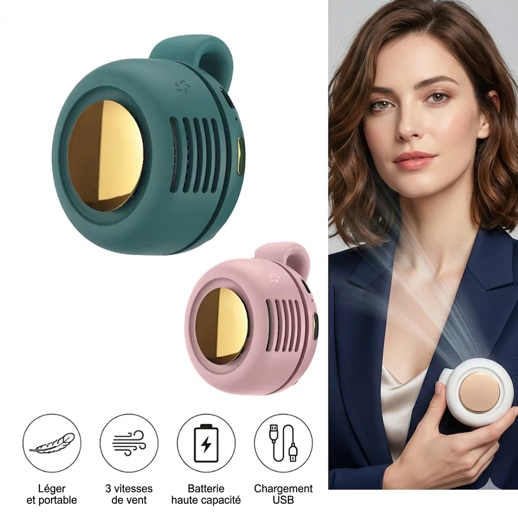 Ventilateur Portable à Clip Élégant – Votre Fraîcheur Partout, Tout le Temps