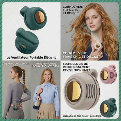 Ventilateur Portable à Clip Élégant – Votre Fraîcheur Partout, Tout le Temps